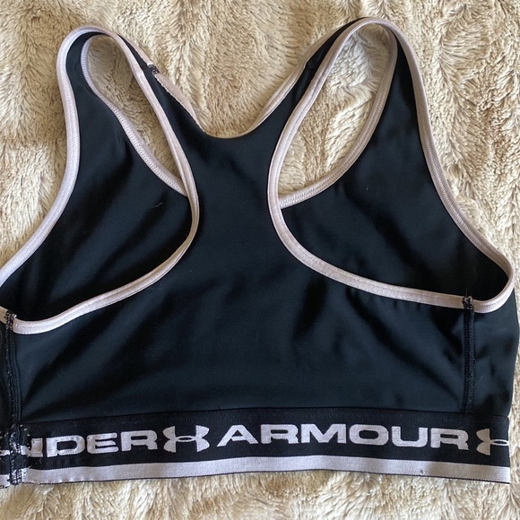 Under Armour Small Spandex Black and White Razorback Sports Bra - Picture 2 of 2
